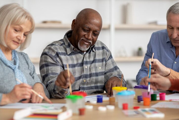 Innovative Dementia Therapies What’s New A man in art therapy